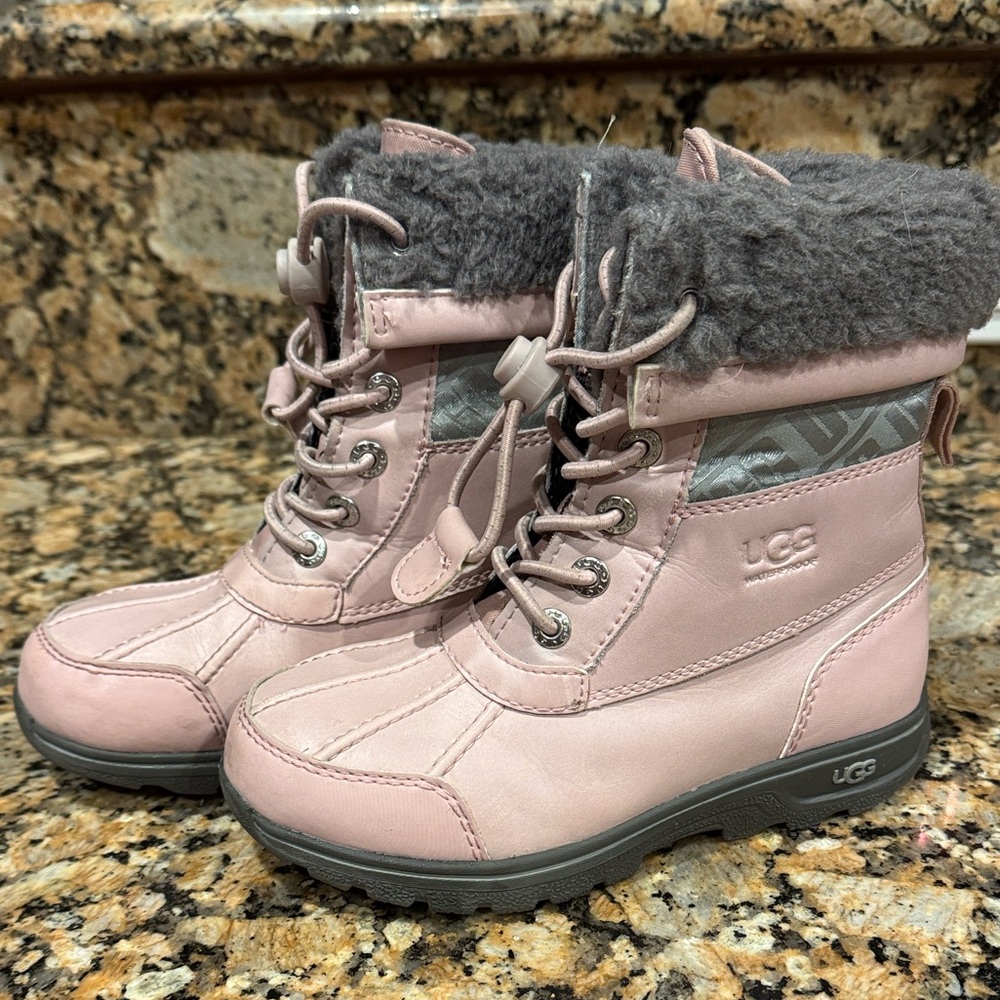 UGG Dusty Pink Lace-Up Boots